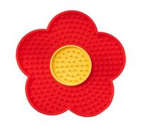Ioensy Tapis à Lécher en Silicone Alimentaire avec Ventouses pour Lisses. Idéal pour Se Distraire et Réduire Le Stress, Rouge
