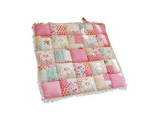 Ioensy Tapis de Chaise à Lacets, Lavable et Confortable, 40 Cm X 40 Cm, Coussin D'assise Carré Universel et Doux pour L'intérieur, L'extérieur