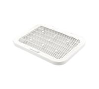 Ioensy Tapis de Litière pour Chat pour Maison de Toilette Tapis de Sol Collecteur Imperméable avec Conception Innovante à Deux Niveaux Adapté pour Un, Beige