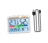 Ioensy Thermomètre et Hygromètre D'intérieur, Station Météo pour Serre, avec Mesure de La Température et de L'humidité, Chat Orange