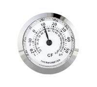 Ioensy Thermomètre Mécanique à Chiffres, Facile à Lire, Cadran Rond, pour Une Utilisation Intérieure et Extérieure, pour Ateliers, Armoires, Maisons et Terra, Argent 27 Mm