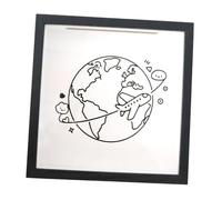 Ioensy Ticket Shadow Box Boîte à Souvenirs Cadre D'Affichage Photo Coffret En Bois avec Fenêtre Transparente et Fente Supérieure Adapté pour Décoration Maiso, 20 Cm X 20 Cm X 4.5