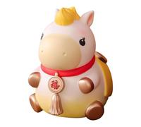 Ioensy Tirelire Cheval Statue Pot à Économies Figurine Décorative Sculpture Animale En Vinyle Créatif pour Enfants Cadeau Anniversaire Bureau Maison Salon Ét, Jaune Grand