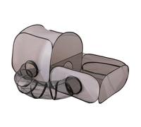 Ioensy Tunnel pour Chat D'intérieur, Tente, Tunnel Pliable en Filet Interactif, Cage Universelle 2 en 1 pour Rats, Chiens et Lapins D'extérieur, S