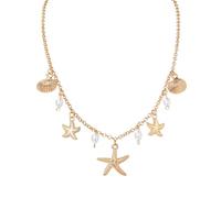 IOETSEUT amitié Colliers Vacances d’été Plage Style étoile de mer Pendentif Coquillage Imitation Perle Pompon Plage élément Femme Collier Fille Cadeaux