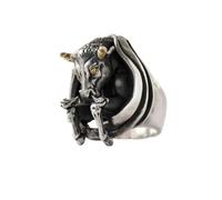 IOETSEUT Bague Bijoux pour Dames Design créatif Taureau Bague Ouverte Mode pour Hommes Tendance Banquet Fête Bijoux Cadeau