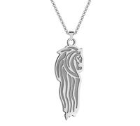 IOETSEUT Colliers pour Hommes Gothique Cavaliers du Rohan Collier Seigneur des Anneaux Bijoux Éventail Cadeau Pendentif Écusson du Rohan Breloque de Noël Cadeau Le Cadeau