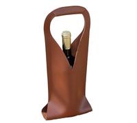 IOEUIWP 1 Sac à vin Portable en Cuir, Grande capacité, for fête Plein air, Usage Universel pour Mariage, Voyage, fête, Rangement(Brown)