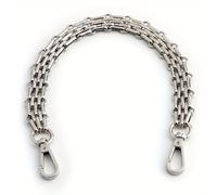 IOEUIWP 30-60-100-120cm 16mm Argent Poli Sac à Main chaîne en métal Sangle de Remplacement d'épaule Bricolage bandoulière pour Sac Bandoulière, Sac, Portefeuille(Total 120cm)
