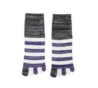 IOEUIWP 5 paires de grandes chaussettes heureuses à cinq doigts for hommes, chaudes rayures pour hommes et femmes(Color5)
