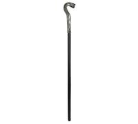IOEUIWP Canne Serpent Cobra 23,62 Pouces, Sceptre de Pharaon, bâton de Magicien, Accessoires de Costume d'halloween for Femmes et Hommes pour Déguisement De Magicien d'halloween(Silver Snake Head)