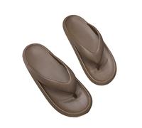 IOEUIWP Classy Flip-Flops, Summer For Beach Couples, Thick-Soled Outer Wear Sandals, Bathroom Bathing Non-Slip Slippers Pour l'intérieur et l'extérieur(Chocolate,36-37)