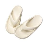 IOEUIWP Classy Flip-Flops, Summer For Beach Couples, Thick-Soled Outer Wear Sandals, Bathroom Bathing Non-Slip Slippers Pour l'intérieur et l'extérieur(WHITE,40-41)