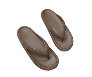 IOEUIWP Classy Flip-Flops, Summer For Beach Couples, Thick-Soled Outer Wear Sandals, Bathroom Bathing Non-Slip Slippers Pour l'intérieur et l'extérieur(Chocolate,36-37)