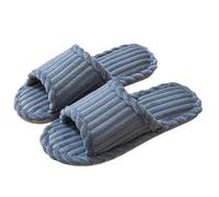 IOEUIWP Couple Open Toe Slippers Men Women Indoor Anti Slip Breathable Silent Bedroom Home Shoes Autumn Winter Spring Pour l'intérieur et l'extérieur(Grey,40-41)
