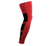 IOEUIWP Genouillères de Compression jambe, 2 pièces, manches antidérapantes, protection des mollets, attelle sport, basket-ball, cyclisme pour Sport Course Jogging(Red,M)