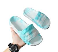 IOEUIWP Men And Women Slippers Summer Indoor Home Bathroom Anti Slip Soft Sole EVA Pour l'intérieur et l'extérieur(SKY BLUE,36-37)