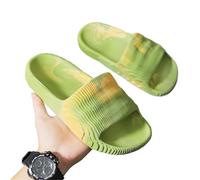 IOEUIWP Men And Women Slippers Summer Indoor Home Bathroom Anti Slip Soft Sole EVA Pour l'intérieur et l'extérieur(Green,40-41)