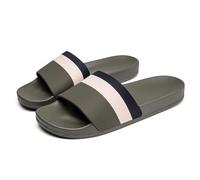 IOEUIWP Men Striped Sandals Soft Comfortable Non-Slip Slippers Indoor Outdoor Women Beach Shoes Quick-Dry EVA Platform Light Pour l'intérieur et l'extérieur(Green,36)