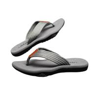 IOEUIWP Men's Flip-Flops Waterproof Non-Slip Soft Sole Comfortable Slip-On Sandals Pour l'intérieur et l'extérieur(GRAY,43)