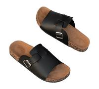 IOEUIWP Men's Slippers Waterproof Non-Slip Thick Sole Wear-Resistant Soft Comfortable Slip-On Casual Sandals Pour l'intérieur et l'extérieur(46)