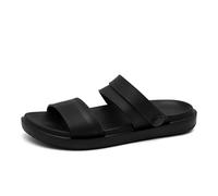 IOEUIWP Summer Men's Slippers Flat Bottom Sandals Driving Shoes Indoor Outdoor Beach Casual EVA Sport Sneakers Size40-45 Pour l'intérieur et l'extérieur(Black,43)