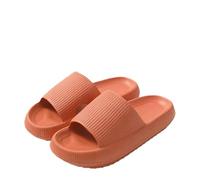 IOEUIWP Thick-bottomed Cool Slippers Women's Summer Couple Rubber Plastic Indoor Home EVA Men's Pour l'intérieur et l'extérieur(Orange,46-47)
