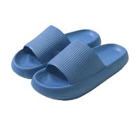 IOEUIWP Thick-bottomed Cool Slippers Women's Summer Couple Rubber Plastic Indoor Home EVA Men's Pour l'intérieur et l'extérieur(Blue,40-41)