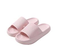 IOEUIWP Thick-bottomed Cool Slippers Women's Summer Couple Rubber Plastic Indoor Home EVA Men's Pour l'intérieur et l'extérieur(Pink,40-41)