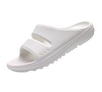 IOEUIWP Women Flat Sandals Slippers Outdoor Non-slip House Unisex Beach Slides Orthopedic Breath Soft Pour l'intérieur et l'extérieur(White,40)