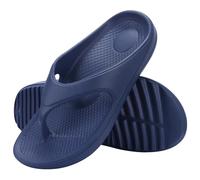IOEUIWP Women Flat Sandals Slippers Outdoor Non-slip House Unisex Beach Slides Orthopedic Breath Soft Pour l'intérieur et l'extérieur(BLUE,36)