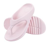 IOEUIWP Women Flat Sandals Slippers Outdoor Non-slip House Unisex Beach Slides Orthopedic Breath Soft Pour l'intérieur et l'extérieur(Pink1,42)