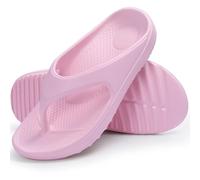 IOEUIWP Women Flat Sandals Slippers Outdoor Non-slip House Unisex Beach Slides Orthopedic Breath Soft Pour l'intérieur et l'extérieur(Deep Pink1,36)