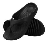 IOEUIWP Women Flat Sandals Slippers Outdoor Non-slip House Unisex Beach Slides Orthopedic Breath Soft Pour l'intérieur et l'extérieur(Black1,40)