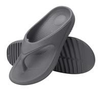 IOEUIWP Women Flat Sandals Slippers Outdoor Non-slip House Unisex Beach Slides Orthopedic Breath Soft Pour l'intérieur et l'extérieur(Grey1,44)