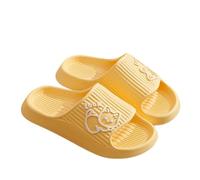 IOEUIWP Women Slippers Thick Platform Non-Slip Home Cat Cartoon Flip Flops Summer Beach Sandals Slides Indoor Shoes Pour l'intérieur et l'extérieur(Yellow,42-43)
