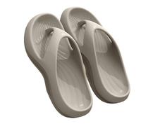 IOEUIWP Women's EVA Thick-Heeled Sandals Anti-Slip Odor-Resistant Outdoor Wearable Flip Flops Comfortable Summer Slippers Pour l'intérieur et l'extérieur(Grey,42-43)