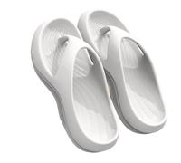 IOEUIWP Women's EVA Thick-Heeled Sandals Anti-Slip Odor-Resistant Outdoor Wearable Flip Flops Comfortable Summer Slippers Pour l'intérieur et l'extérieur(WHITE,40-41)