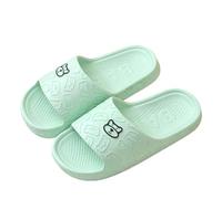 IOEUIWP Women's Slippers Indoor Soft Sole Cartoon Bear Print Slides Bathroom EVA Men Summer Outdoor Cool Shoes Couple Pour l'intérieur et l'extérieur(Green,37)
