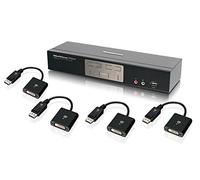 iogear 2-Port HD câble kvm avec DisplayPort Adaptateurs (Gcs62hdpkit) DVI Dual-Link et DisplayPort 4 Ports