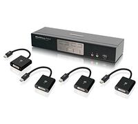 iogear 2-Port HD câble kvm avec DisplayPort Adaptateurs (Gcs62hdpkit) DVI Dual-Link et Mini DisplayPort 4 Ports