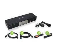 IOGEAR 4-Port 4K DisplayPort MST KVMP with USB 3.0 Hub and, W125660572 (KVMP with USB 3.0 Hub and Audio GCS1934M, 4096 x 2160 Pixels, 4K Ultra HD, Black, Gray)