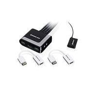 IOGEAR Câble KVM HD à 2 Ports avec adaptateurs DisplayPort (GCS62HDPKIT)