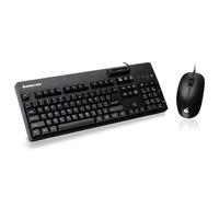 IOGEAR Clavier 104 touches conforme à la norme TAA avec lecteur CAC intégré et souris à 3 boutons