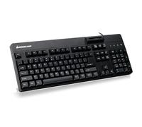 IOGEAR Claviers, Clavier Ordinateur intégré/lecteur CAC - Connectivité par câble - Interface USB 2.0 de type A - 104 touches - Windows, Mac OS, PC - Conforme à la norme TAA
