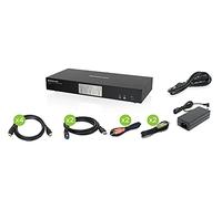 IOGEAR Commutateur KVMP Double Vue 4K à 2 Ports avec Connexion HDMI, hub USB 3.0 et Audio (TAA) GCS1942H