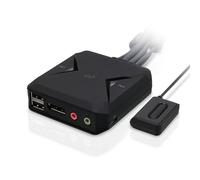 IOGEAR Commutateurs KVM DisplayPort USB 4K@30Hz avec câble et télécommande, 2 PC vers 1 moniteur, Plug and Play, audio HD 7.1, DisplayPort1.1 et compatible HDCP, compatible avec Windows, Mac et Linux