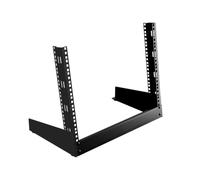 IOGEAR GRDH8U Rack de bureau à cadre ouvert de 48,3 cm, capacité de 50 kg pour équipement audio/réseau/données/informatique