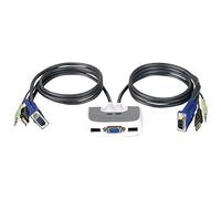 IOGEAR KVM Switch GCS632U MiniView Micro USB Plus Commutateur KVM 2 ports intégrés Câble de 1,8 m et audio