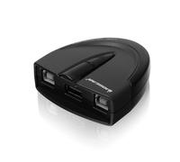 IOGEAR Switch USB Partage d'imprimante, adaptateur de commutateur USB 2.0 à 2 ports avec indicateur LED, Plug and Play, aucune alimentation externe nécessaire